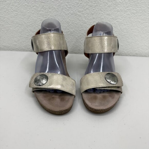 Taos Carousel Python Leather Ankle Strap Wedge Sandals Shoe Womens size 42 US 11 - Picture 2 of 11